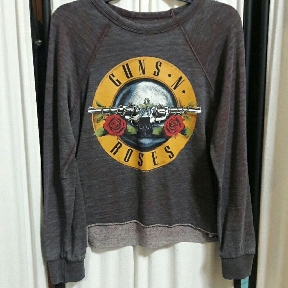 Guns&Roses long sleeve cropped